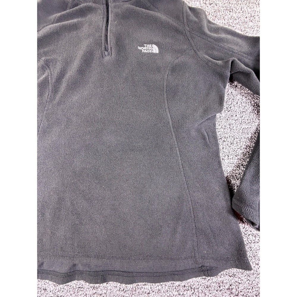 The North Face Fleece Sweatshirt Womens Medium Black Long Sleeve Quarter Zip - Picture 5 of 16